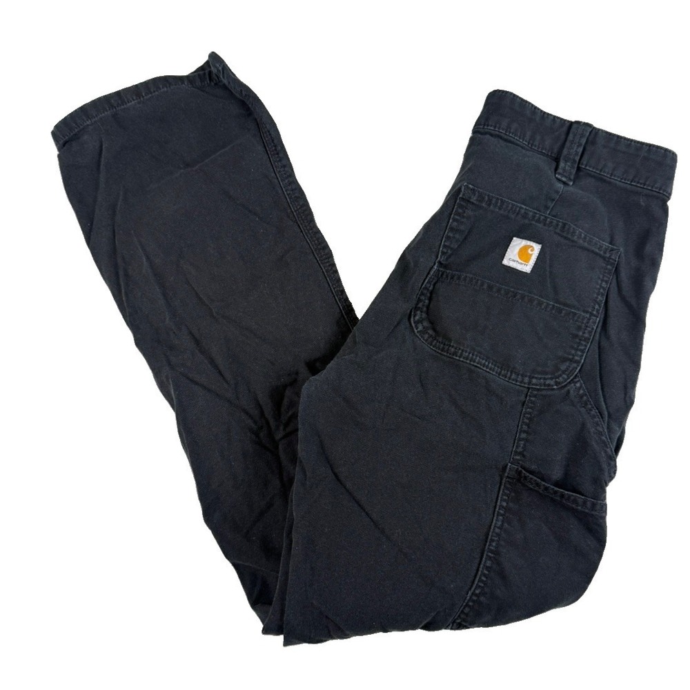 Carhartt Womens 6 Regular Loose Fit Stretch Canvas Work Pants Black BN2080-W